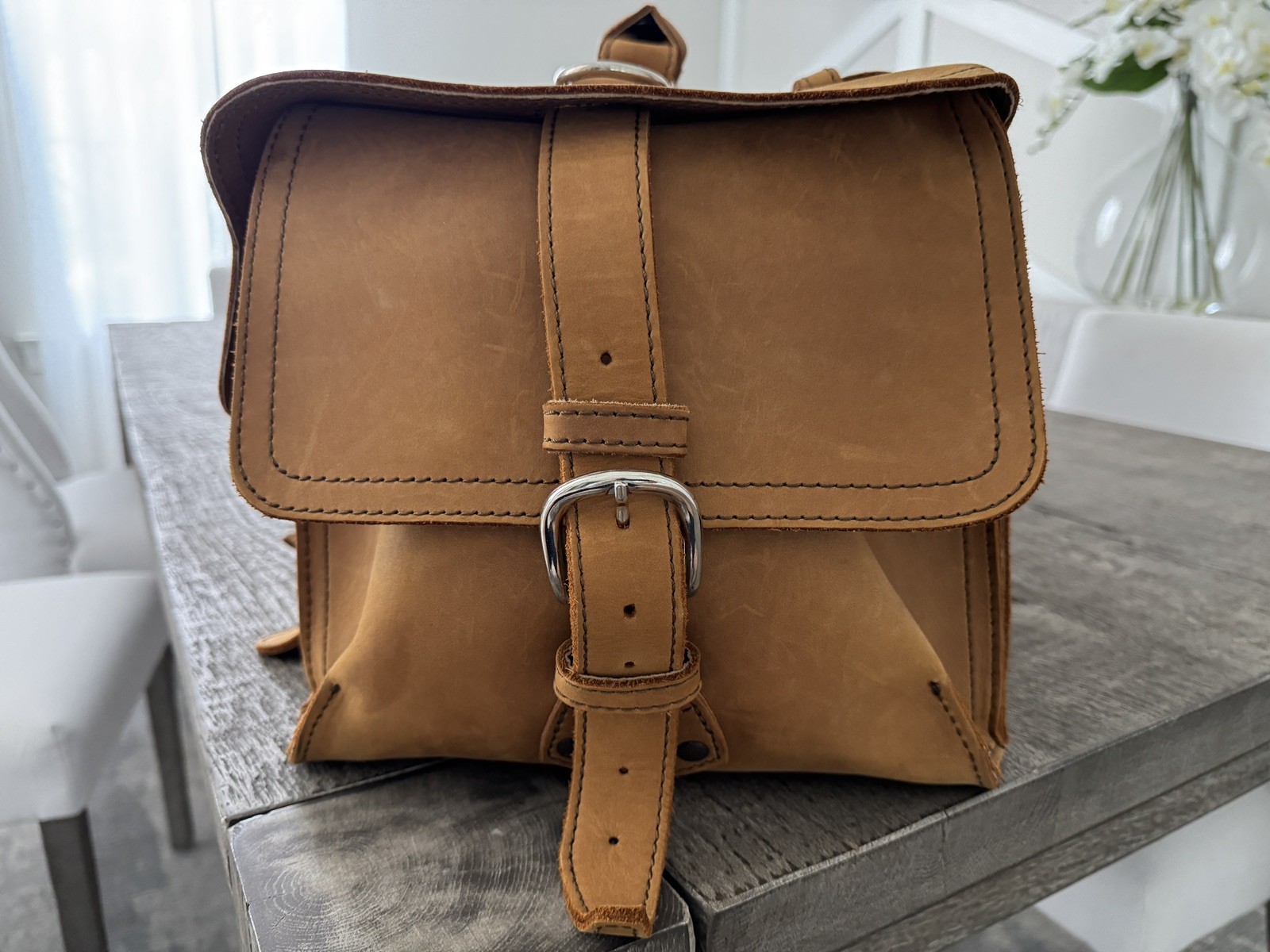 Saddleback Leather Side Pocket Duffle Original Papayrus Logo – Unused Condition