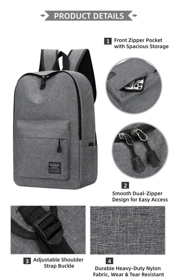 Men’s Nylon Backpack Laptop Travel School Business Casual Bookbag Daypack Bag US