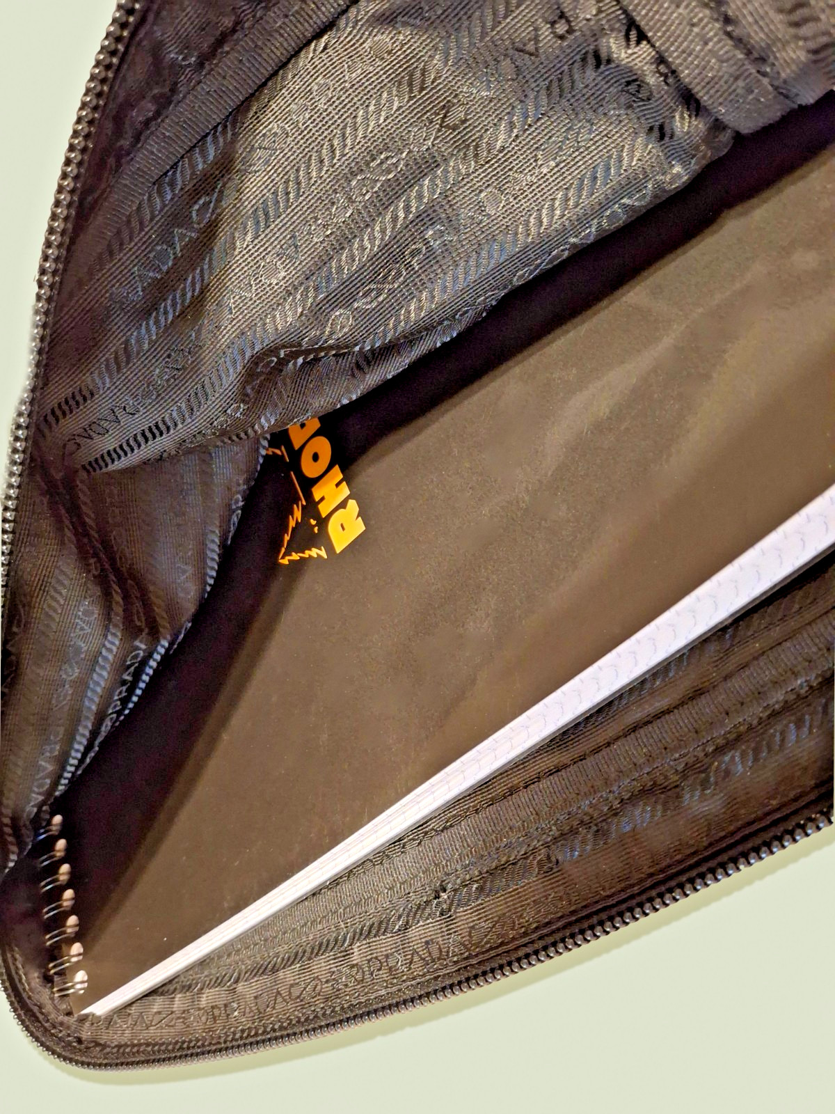 PRADA Black Tessuto Nylon Document Case Pouch Portfolio Sleeve A4 Size