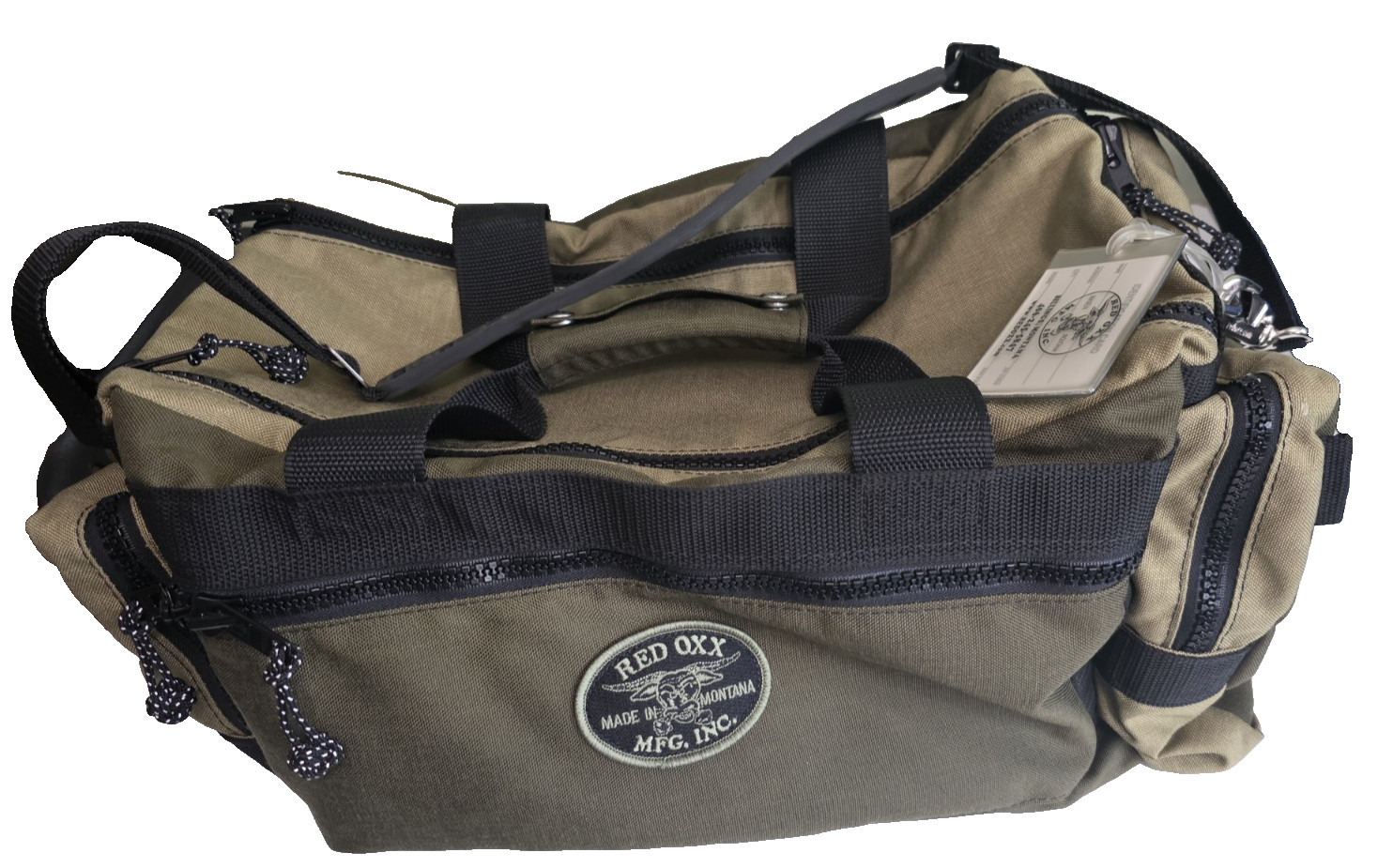 Red Oxx Safari-Beanos Bag PR5 – Olive Green- Medium Duffel with Claw Strap – USA