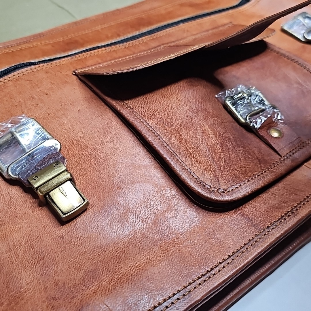 Komal’s Passion 18″w Leather Briefcase Satchel Laptop Messenger Bag Cattle Club