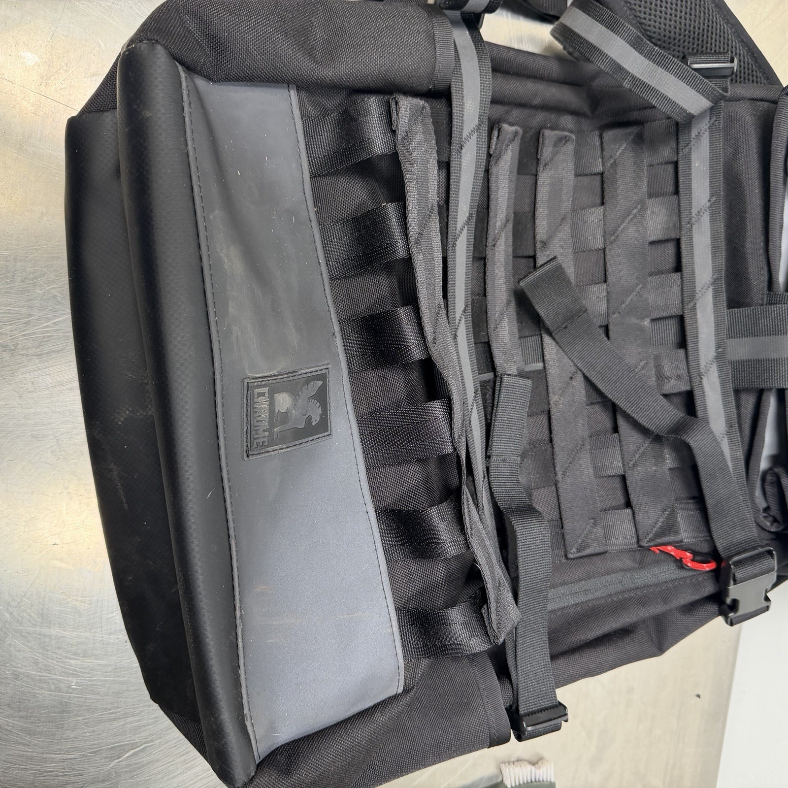 Chrome Industries Barrage Cargo 22L Waterproof Roll-Top Satchel Backpack Black