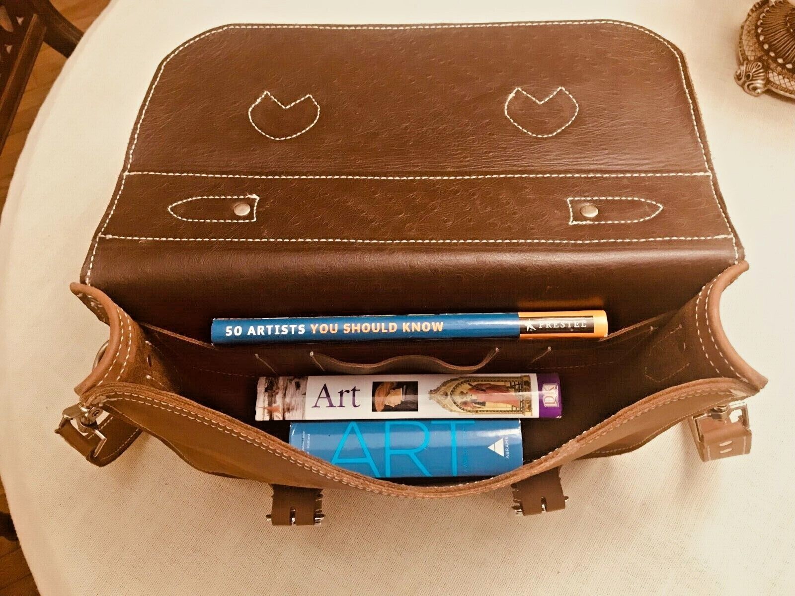 100% Handmade Heavy Saddle Leather Briefcase / Messenger Bag – GERMANY