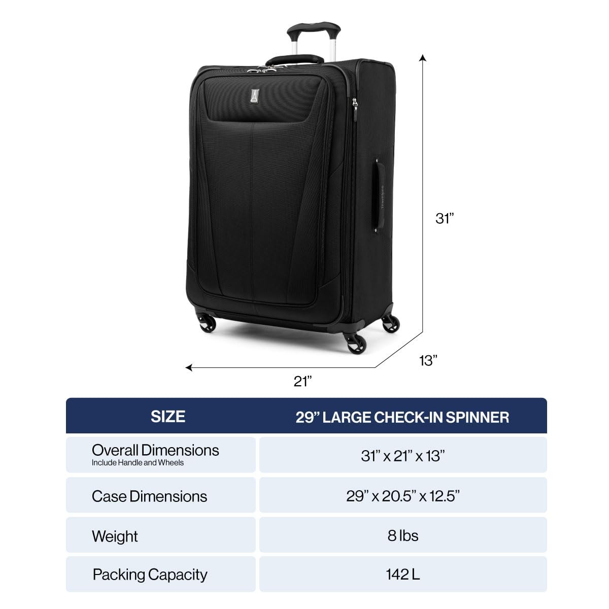 Travelpro Maxlite 5 Softside Expandable Luggage with 4 Spinner Wheels 29 Inch U3