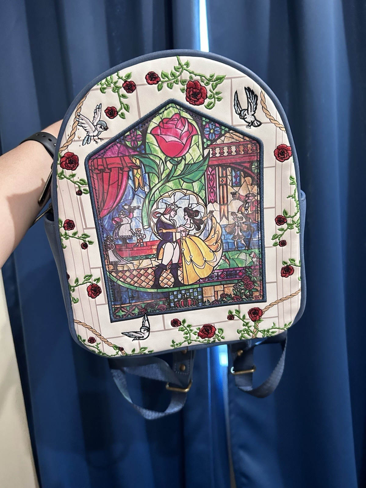 Loungefly Disney Beauty And The Beast Stained Glass Backpack