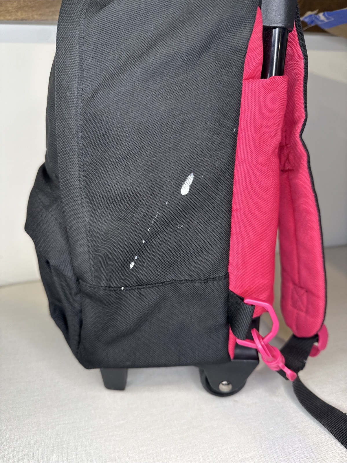 Converse All Star Mini Backpack Black Pink With Telescoping Handle And Wheels