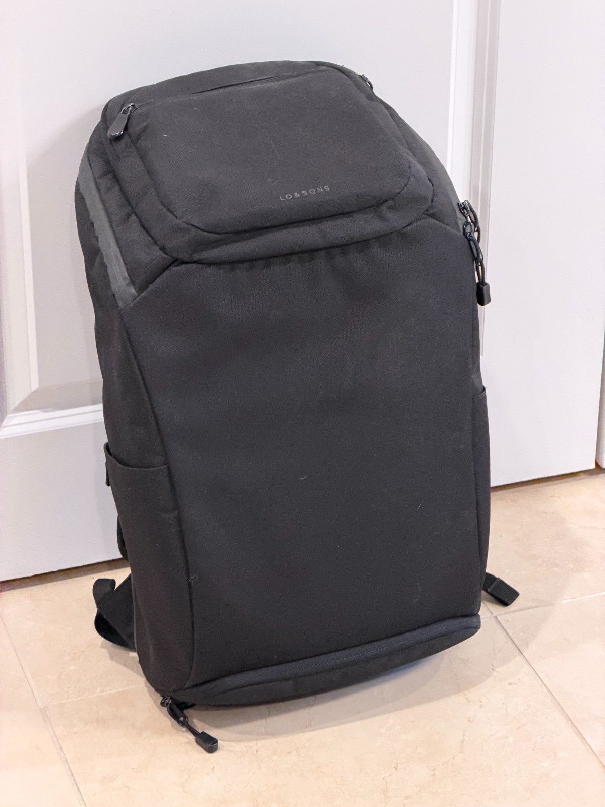 Lo & Sons Hakuba Black Backpack, Grey Interior, Laptop And Multiple Other Pocket
