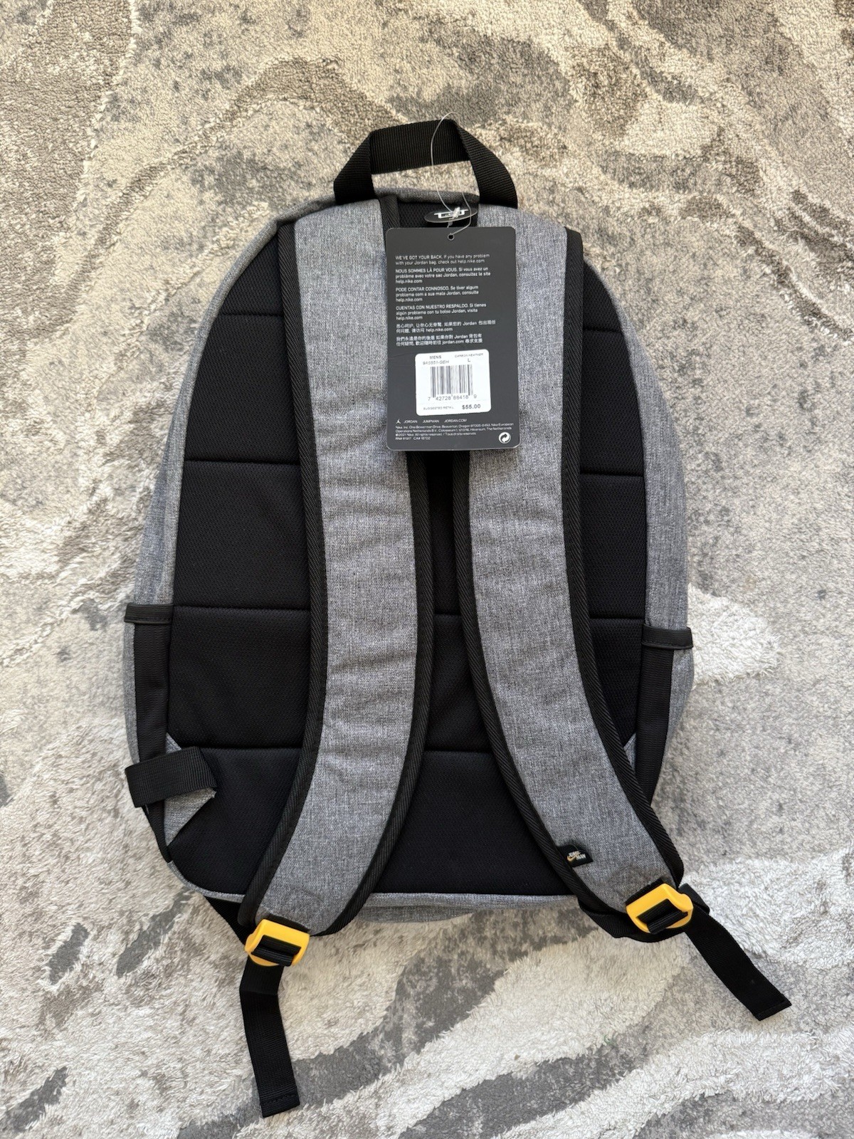 Jordan Boy’s Jumpman Backpack (Big Kids) Carbon Heather Large