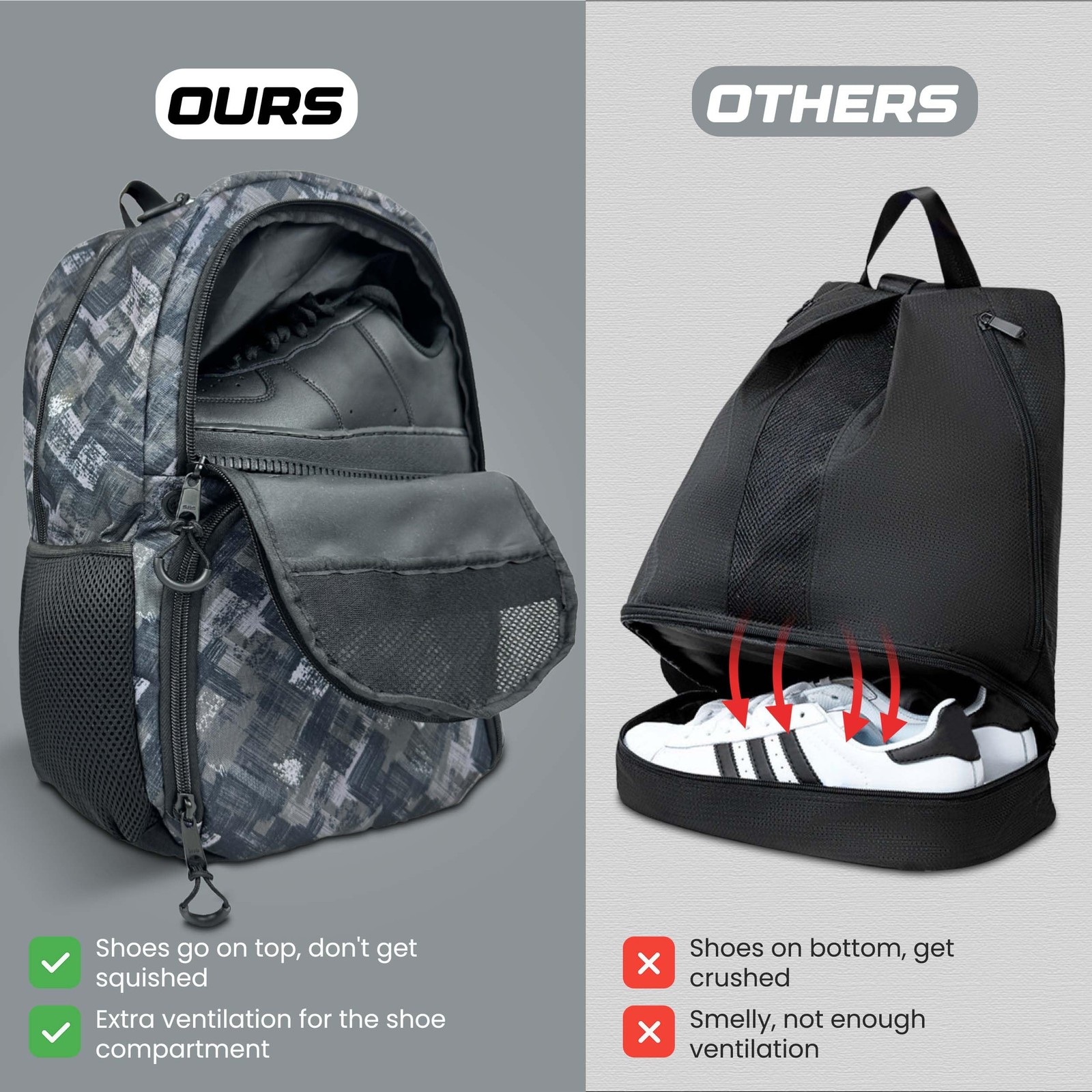 Multi-Sport Backpack with Ball Pump – Soccer & Basketball Bag, Separate Ball/…