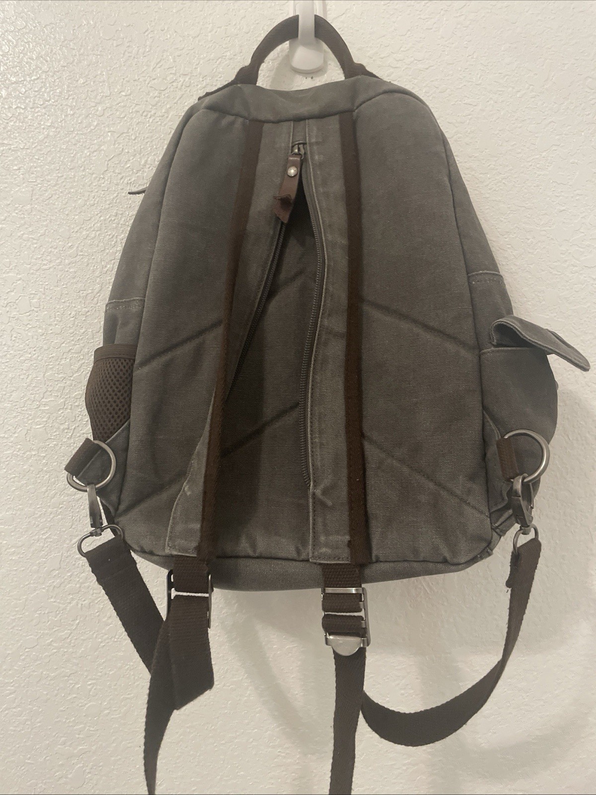 Unisex Canvas Convertible Backpack Rucksack Pack Sling Work Dad Bag Travel