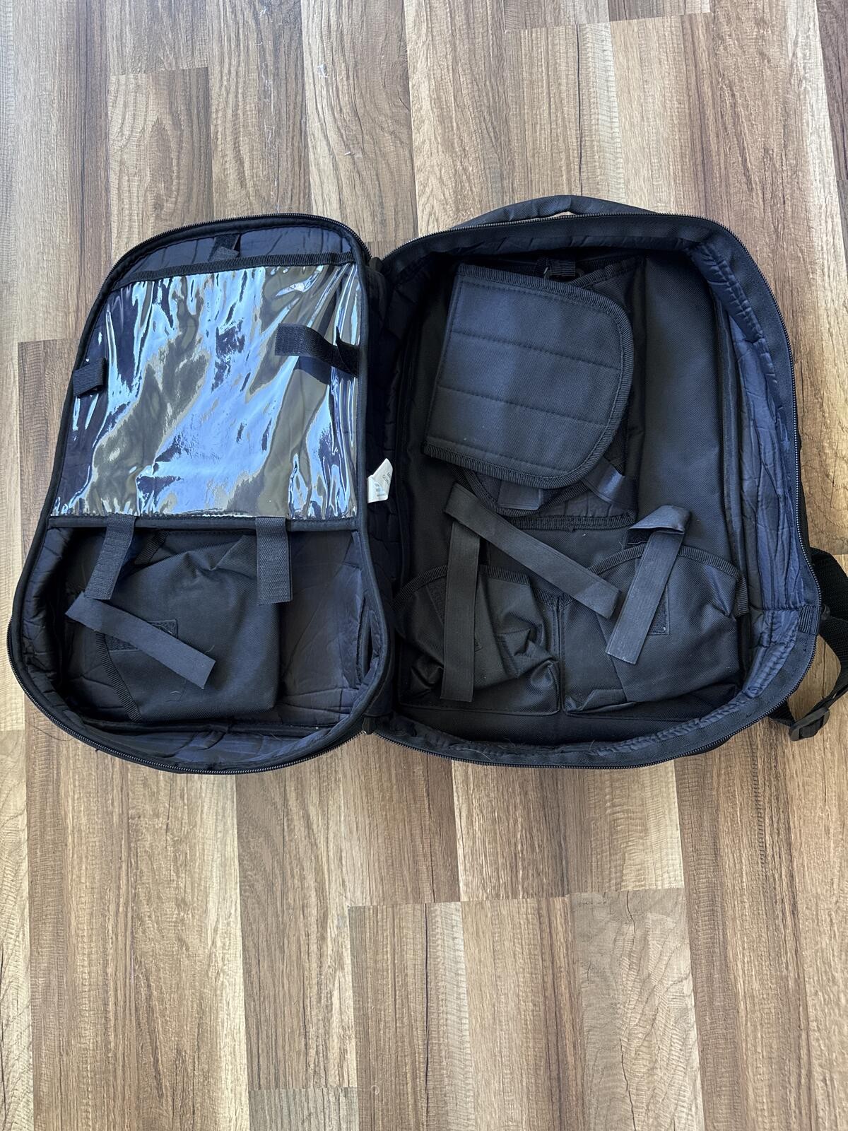 Wolf Pak Medical Backpack Black Pockets Hook n Loop Straps or Carry Handle