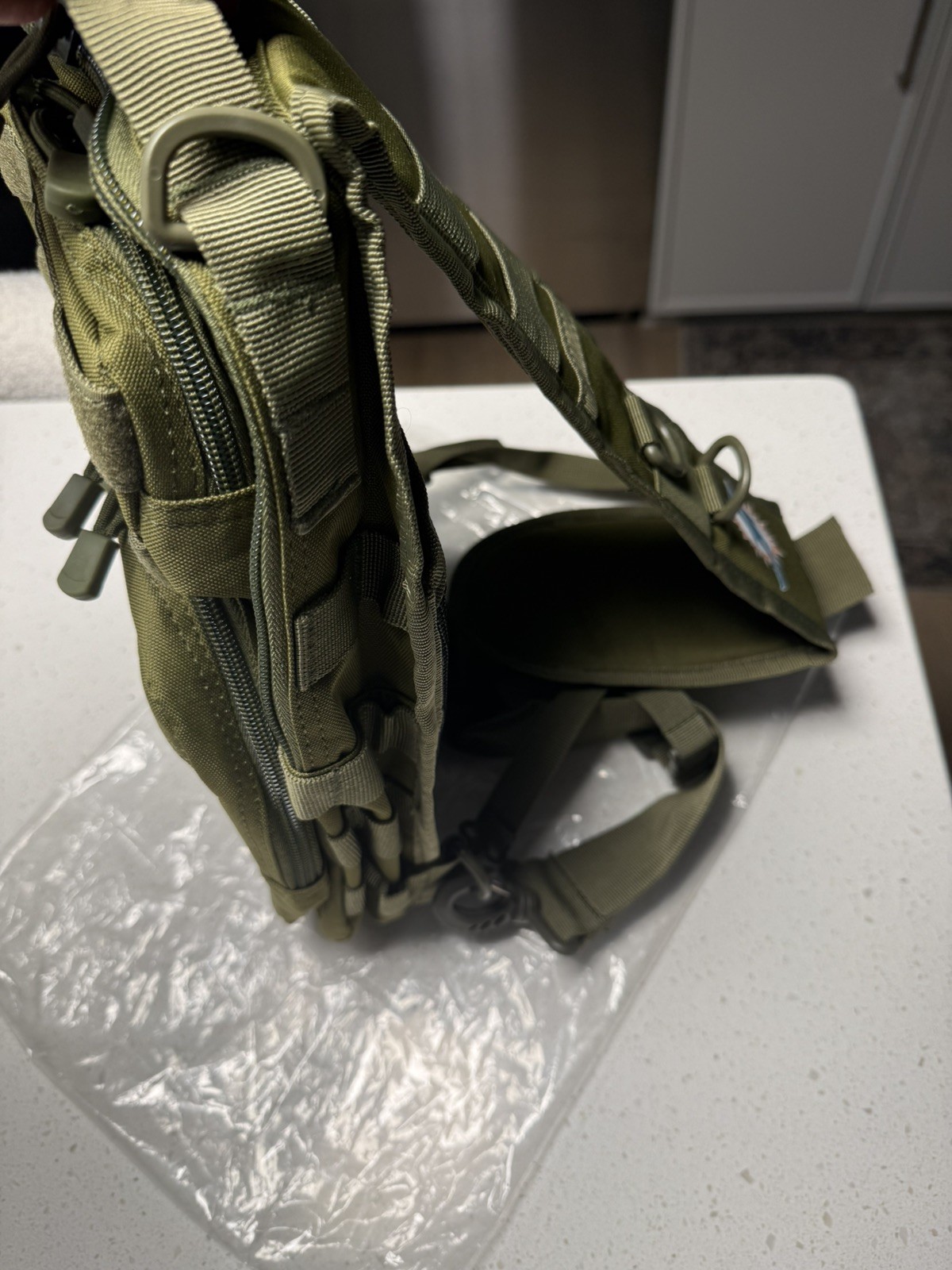 Custom Miami Dolphins Tactical Slide Backpack – Army Green