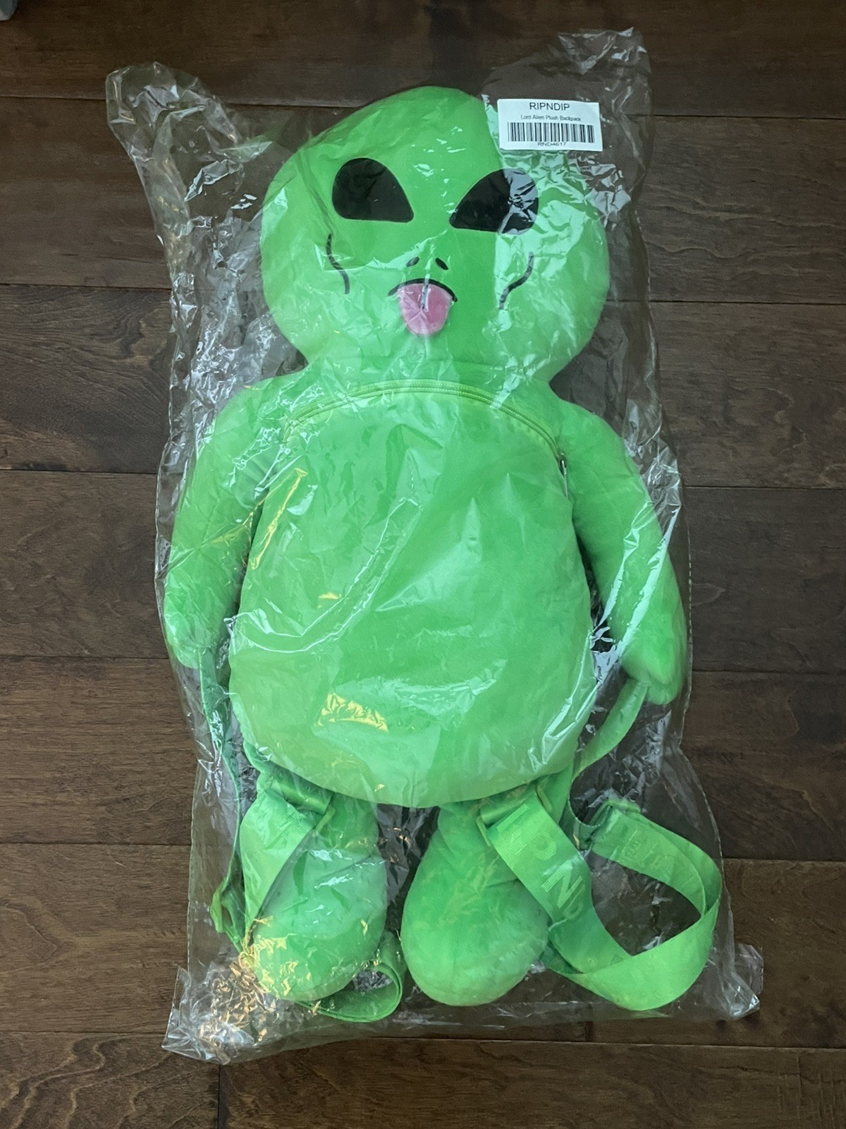 RIPNDIP Lord Alien Plush Backpack, Zip Closure, Adjustable straps NEW Sold Out