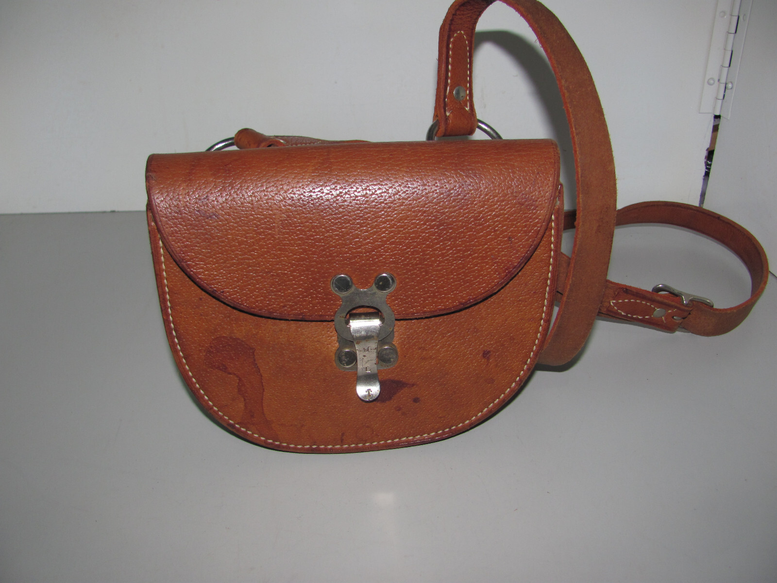 Vintage J.L.T Leather Conductors Bag Wallet Bag Solid Hide As Shown