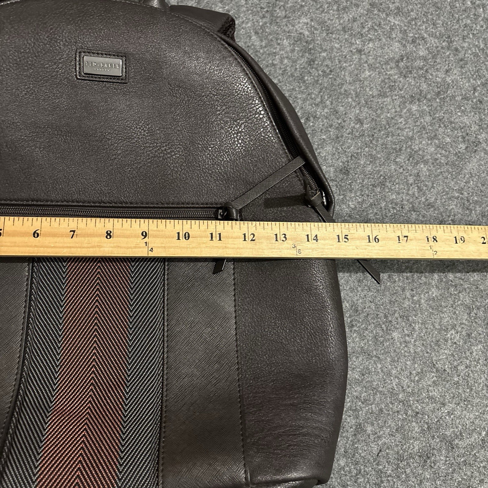 Ted Baker Backpack Esentle Stripe-Design Faux-Leather Backpack