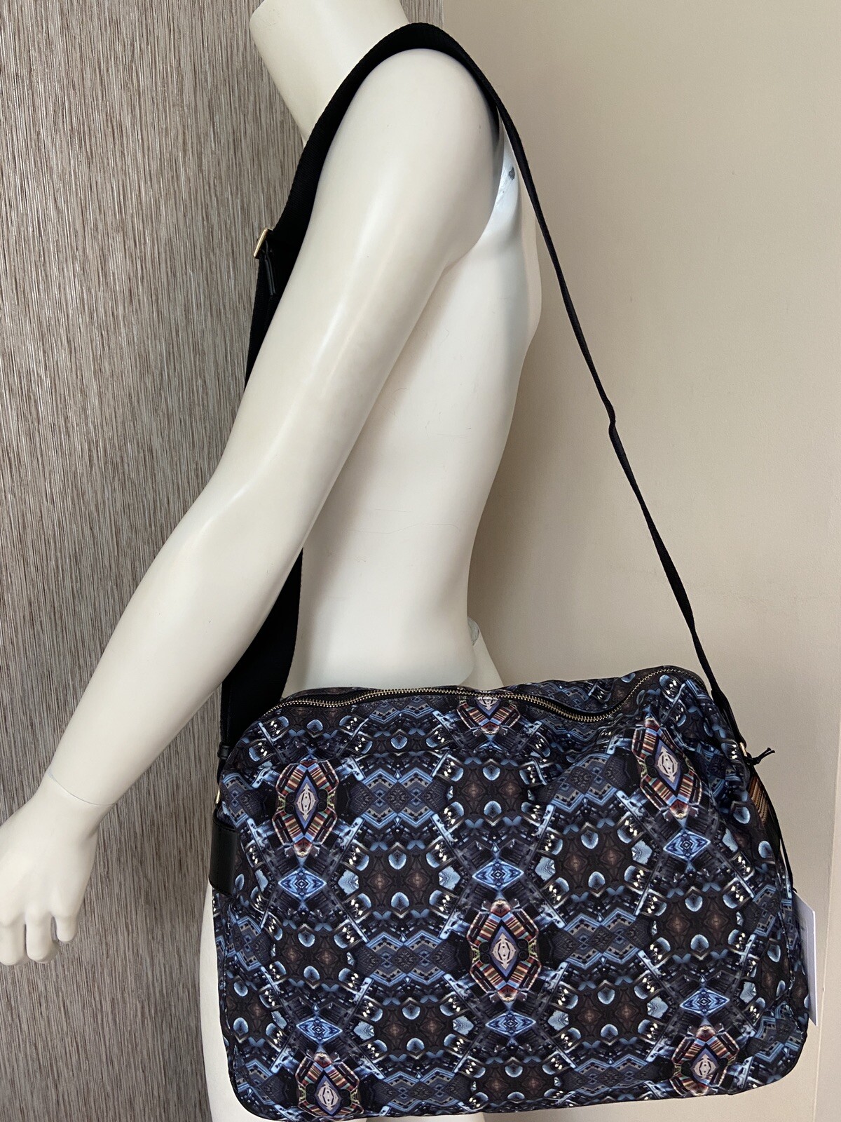 PAUL SMITH KALEIDOSCOPE MINI PRINT FOLIO MESSENGER BAG RETAIL BNWT