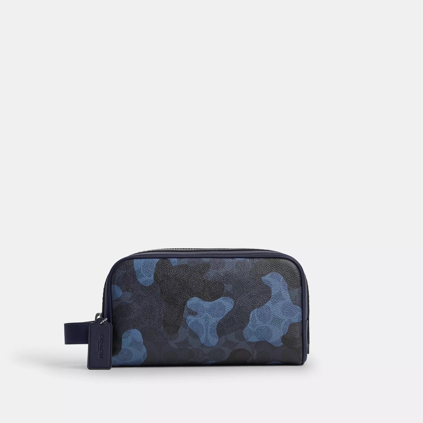 NWT Coach CX879 Small Travel Kit Signature Camo Print Canvas Calf Leather $185