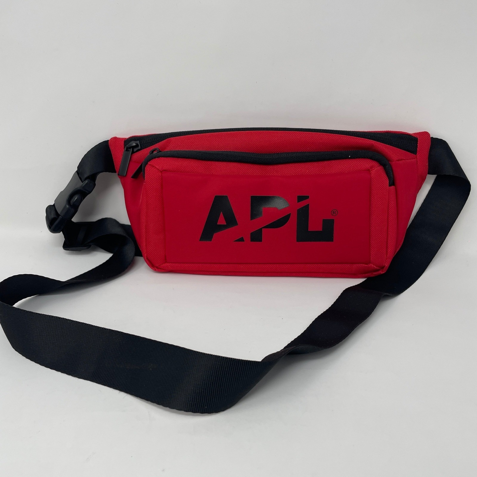 APL Athletic Propulsion Labs Red Canvas Fanny Pack Waist Bag Adjustable Strap