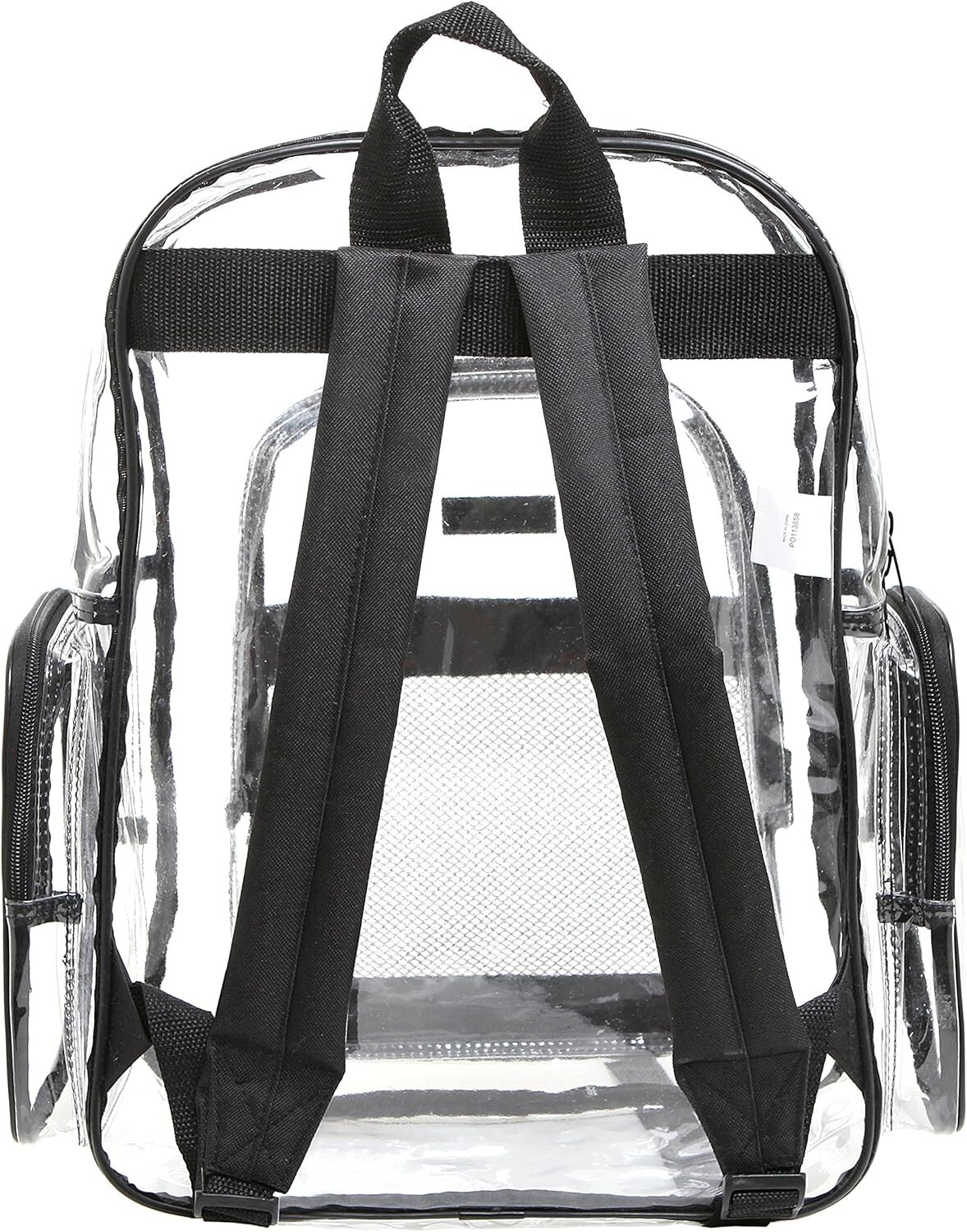 Clear Transparent See Thru School Security PVC School Backpack with Black Trim