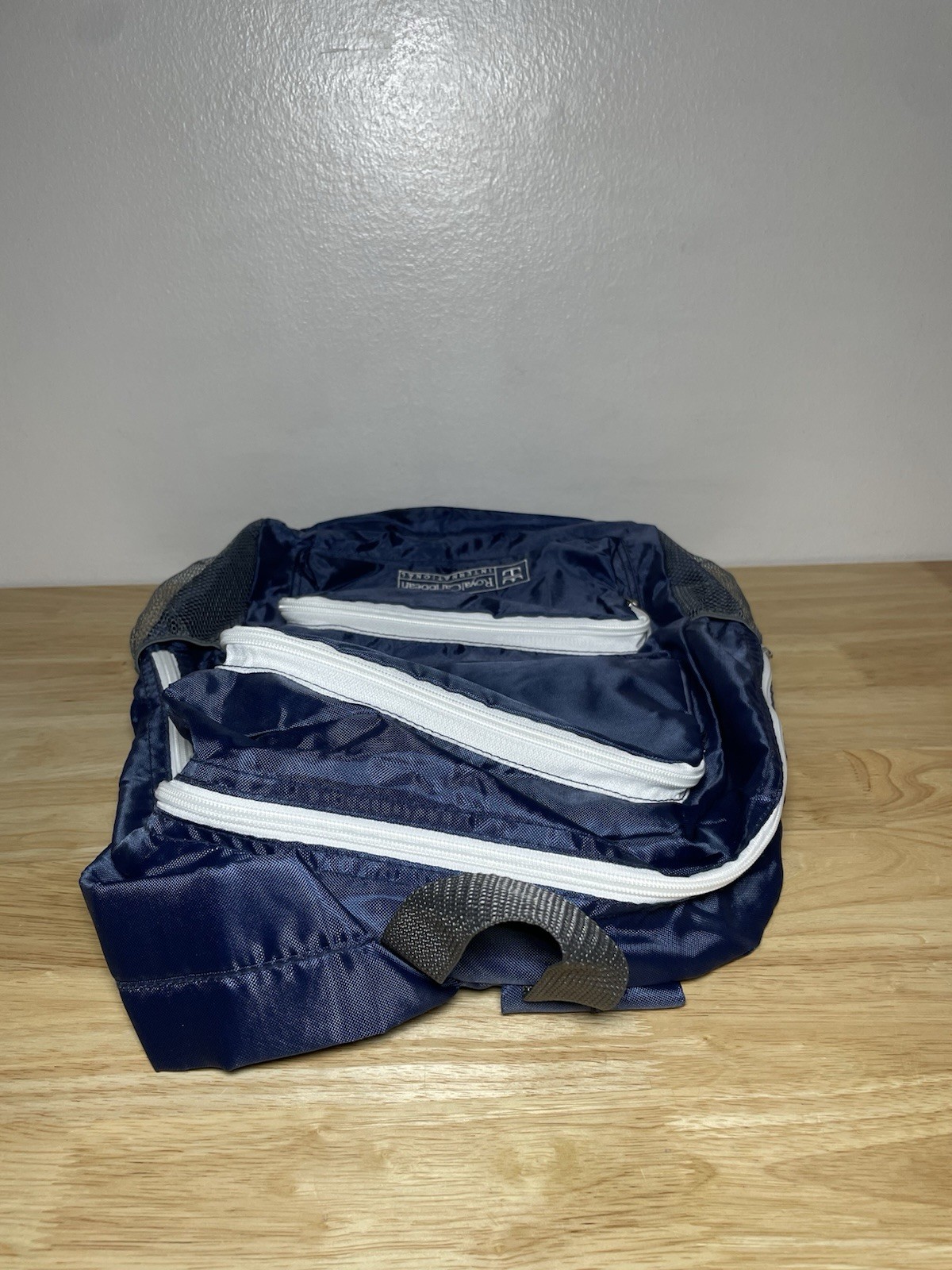 Royal Caribbean International Backpack / Book Bag – Blue & White With Key Chain