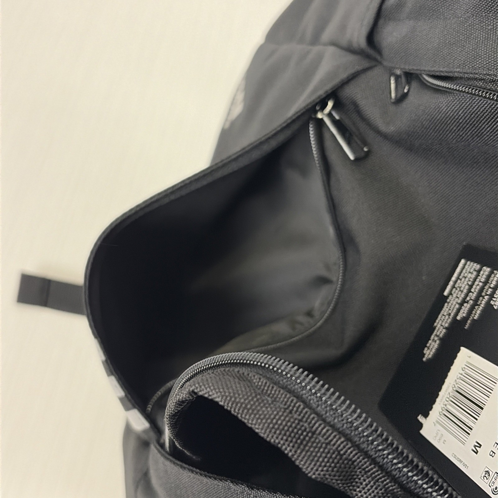 Adidas Golf Medium Black Backpack Bag 3 Gray Stripe DW9445 NWT