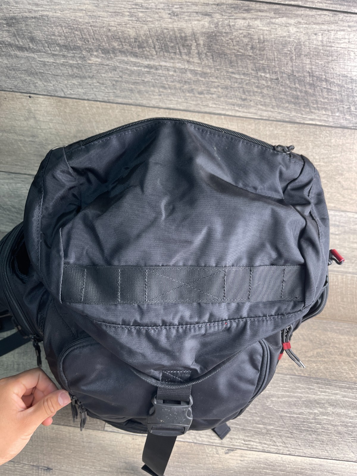 Nike Backpack SB Eugene Black Nylon Zip Outer Pockets Adjustable Strap Shoulder