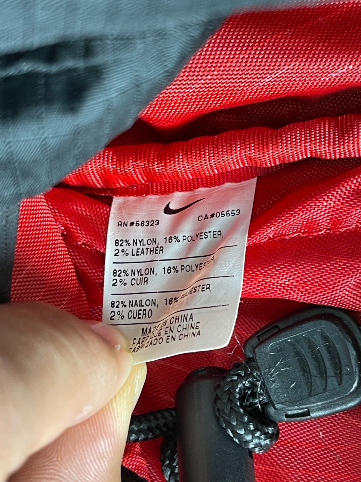 Nike Backpack SB Eugene Black Nylon Zip Outer Pockets Adjustable Strap Shoulder