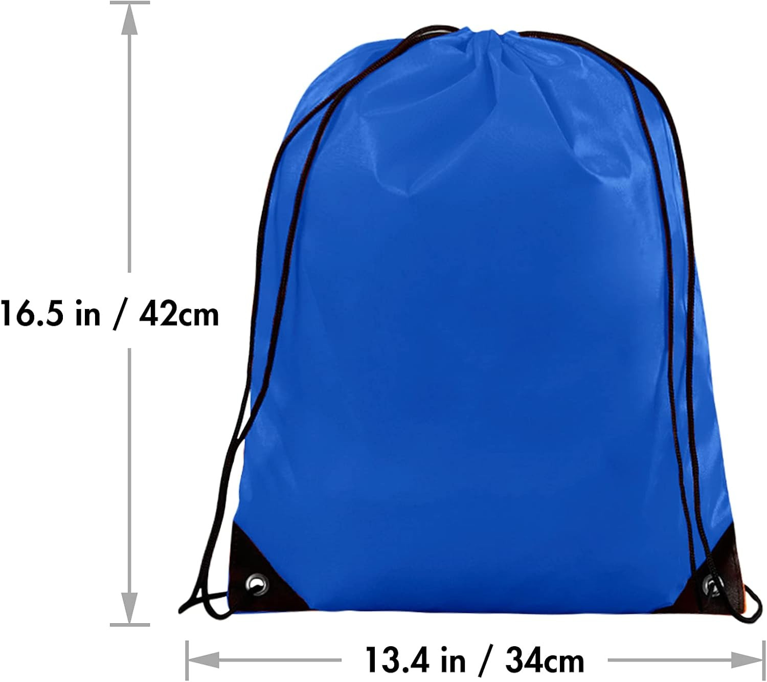 6Pcs Drawstring Bags Bulk Blue Drawstring Backpack, String Backpack Cinch Sack S