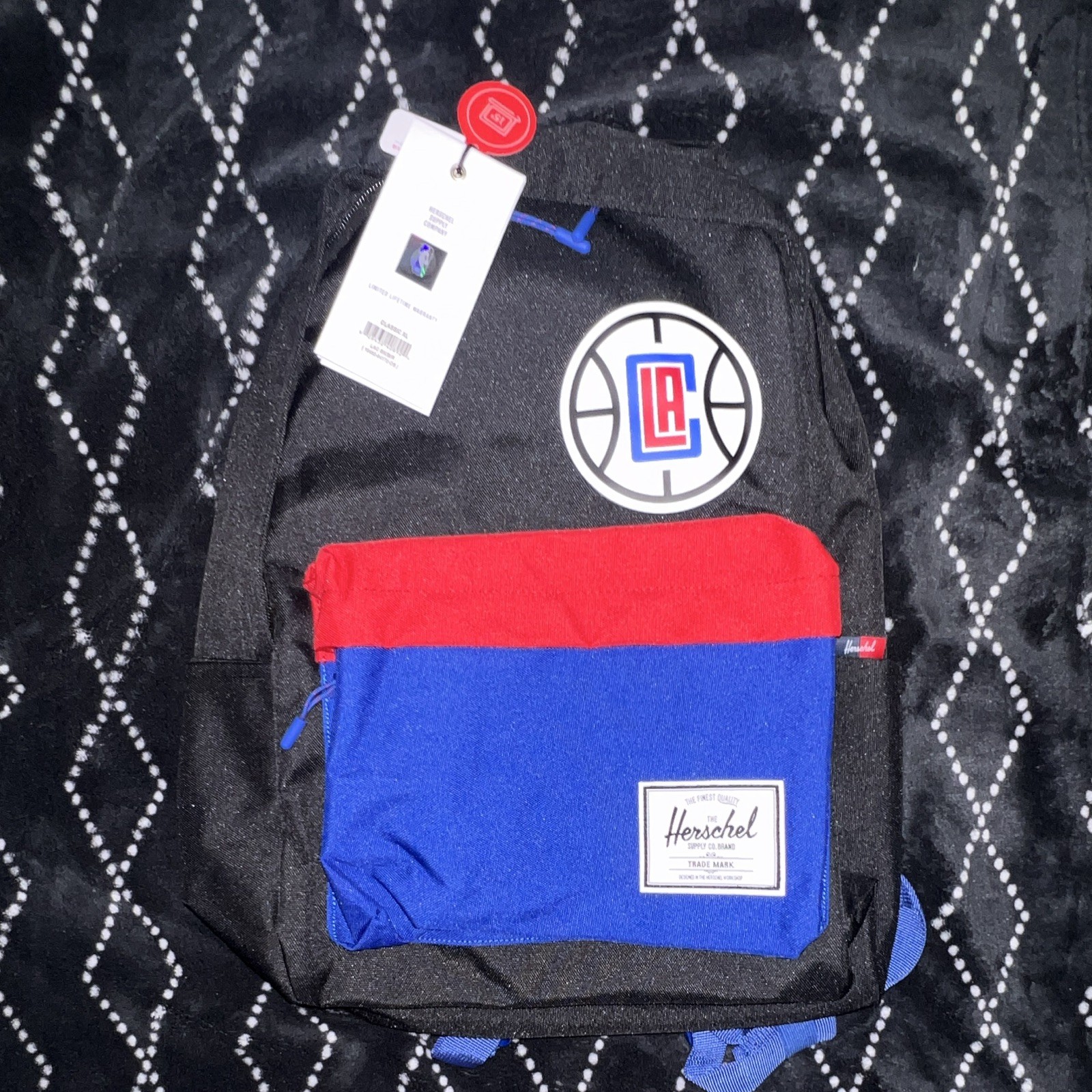 HERSCHEL NBA LA CLIPPERS BASKETBALL BACKPACK 100% AUTHENTIC -size Laptop 15” New