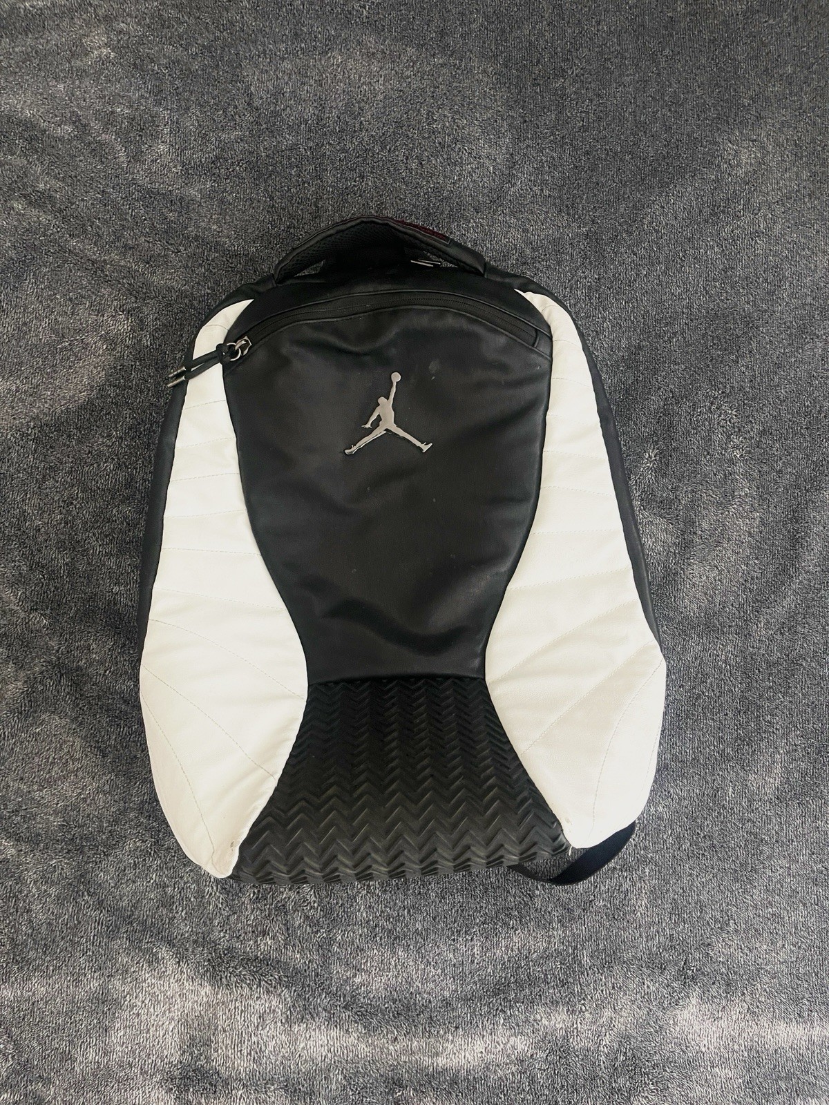 Jordan Jumpman Backpack Black/White Colorblock Zip Adjustable #backpack#jumpman