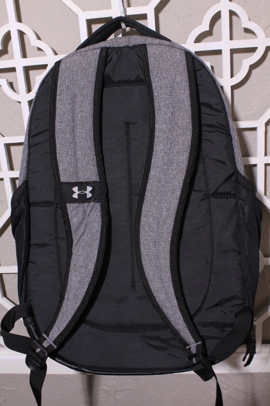 Under Armour Hustle 4.0 Backpack Black Gray UA Storm School Book Bag 19x13x8