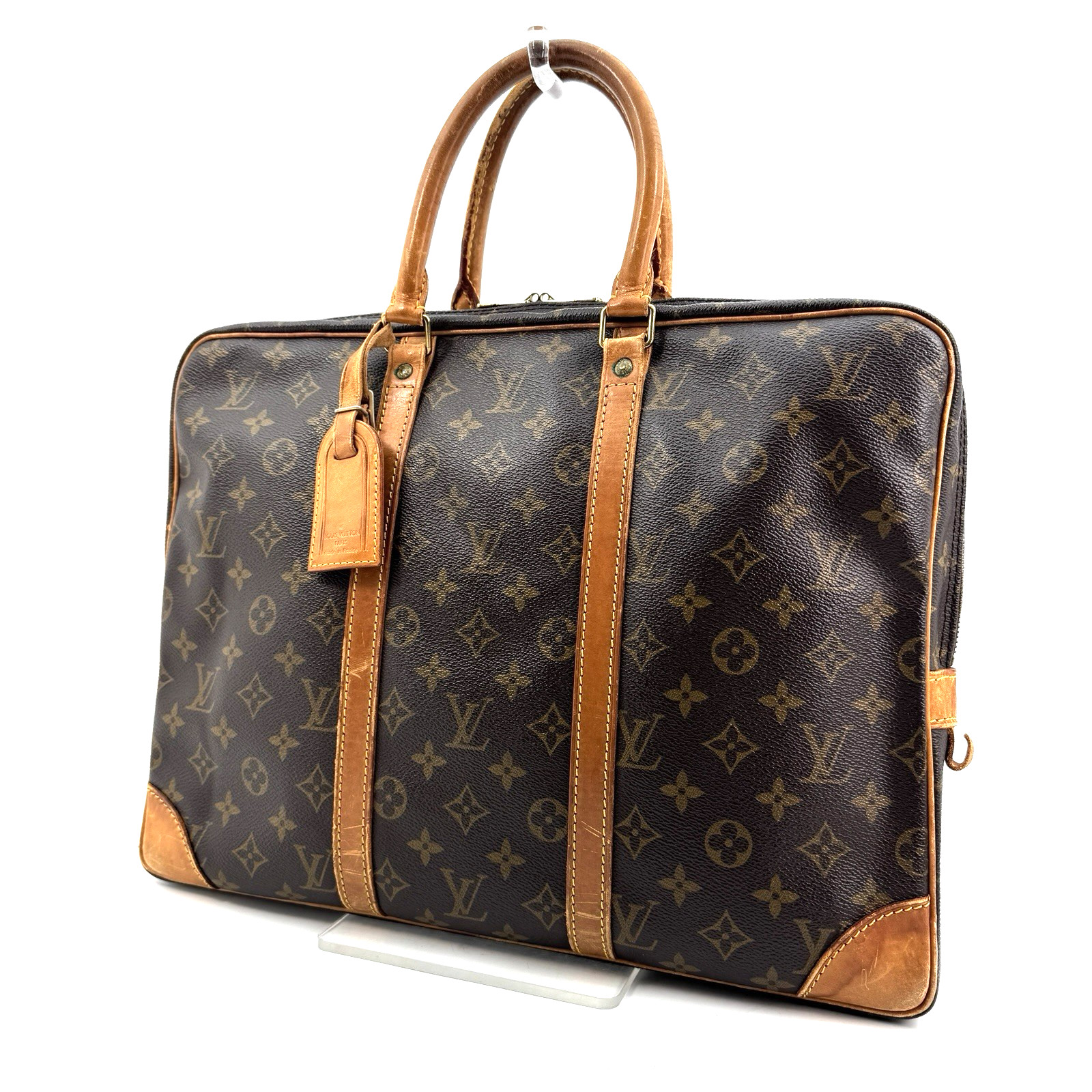 Louis Vuitton Briefcase Porte Document Voyage Monogram Business Bag Authentic