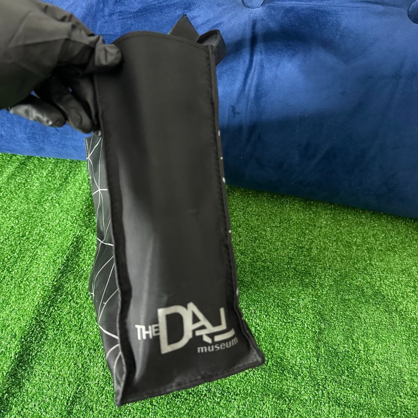 The Dali Museum Enigma Pattern Black Tote Bag Iconic Architectural Glass Windows