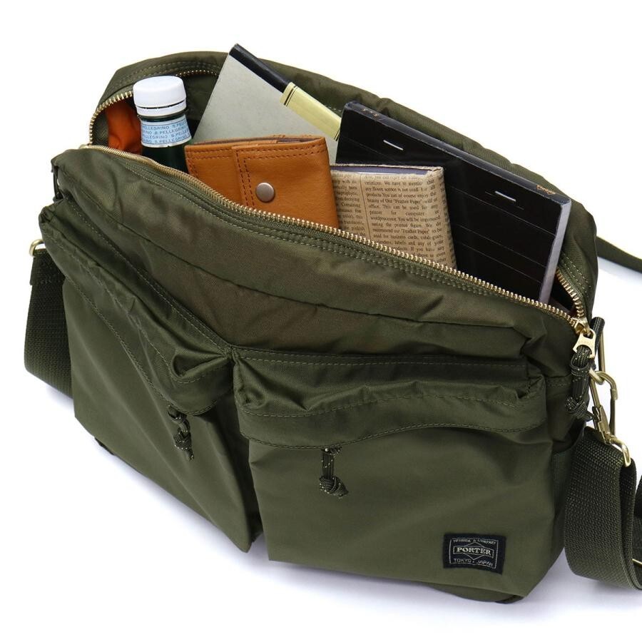 Yoshida Porter FORCE Shoulder bag 855-07415 Olive Green Tracking From JP z85