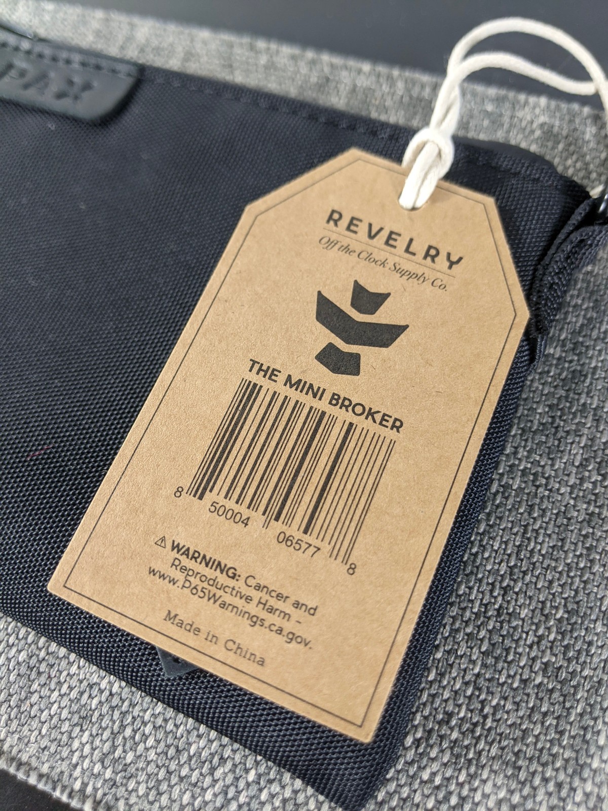 Revelry Mini Broker Stealth Black Oder & Water Resistant Stash Bag Pouch, 6×4.5