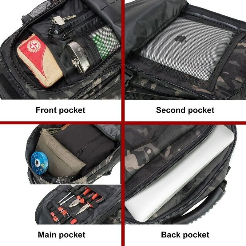 60L Tactical Backpack Men Hiking Military Waterproof Climbing Bag