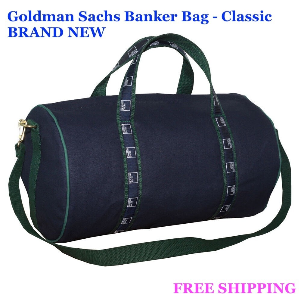Goldman Sachs Banker Bag 21″ Navy/Hunter Green NEW, Authentic (Current Analyst)