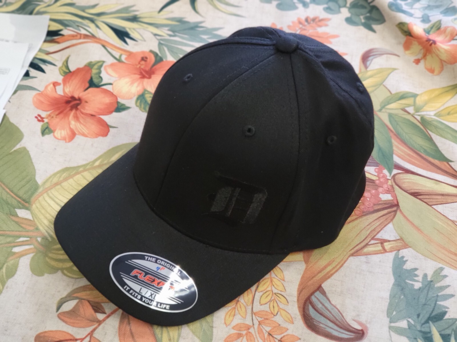 Initial D embroidered flexfit flex fit cap hat, fitted alphabet letter D cap hat