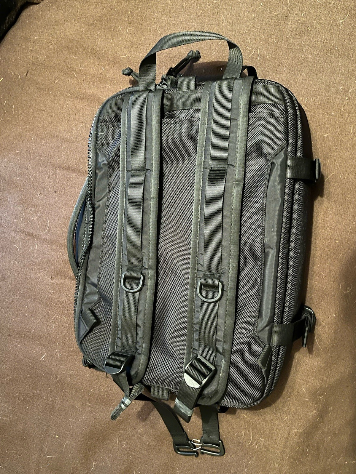 Topo Designs Global Briefcase Backpack Bag Black