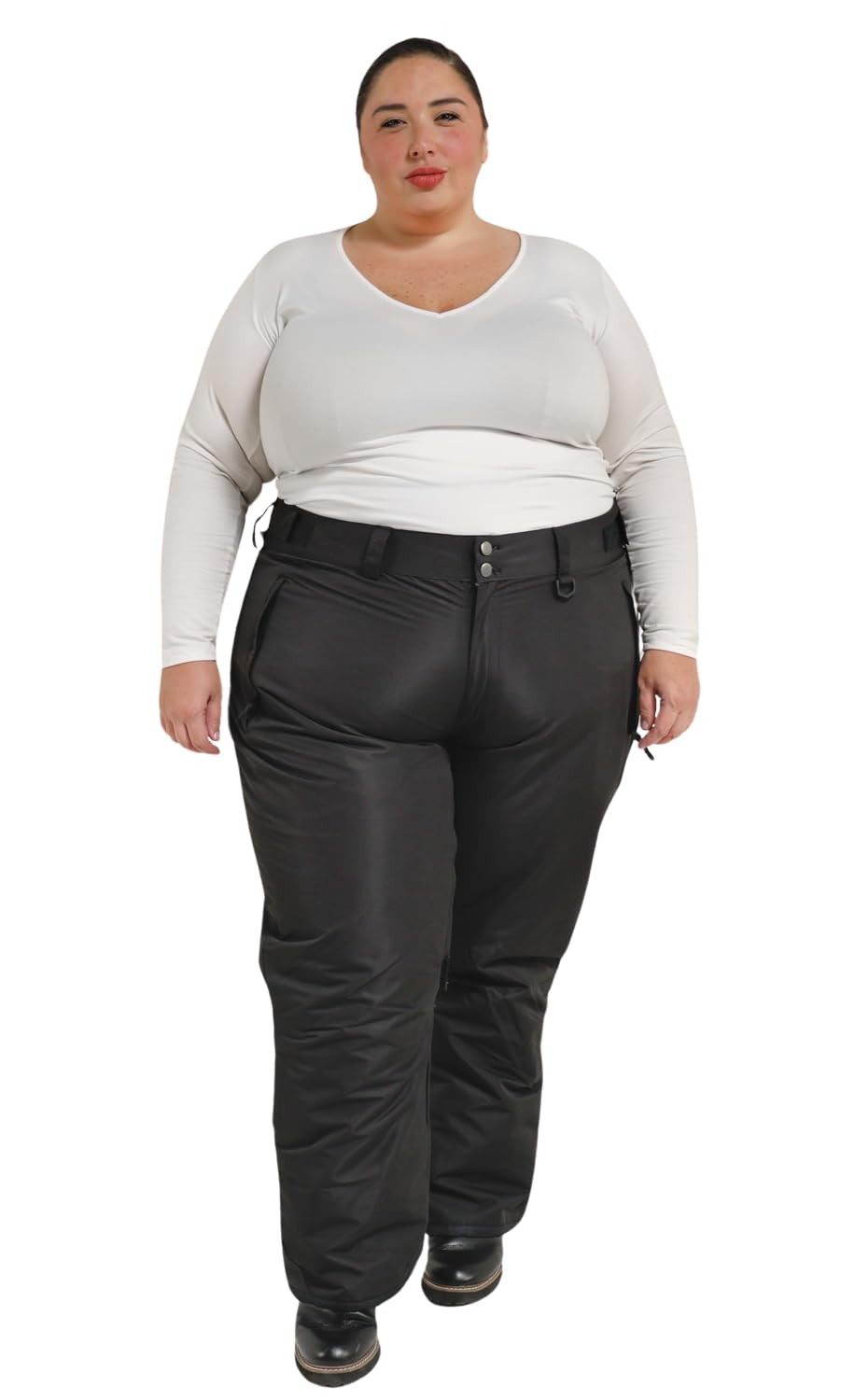 Snow Country Outerwear Womens Plus Size Snow Skiing Pants Black 3X Short U1