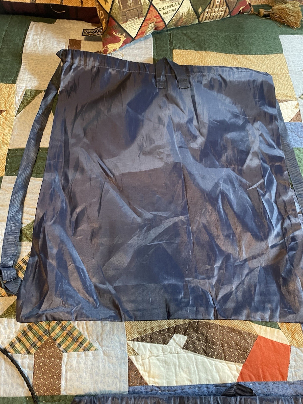 Skechers 4 Navy Blue & White Drawstring Nylon Cinch Bags 16″ x 20″ + Red/Black