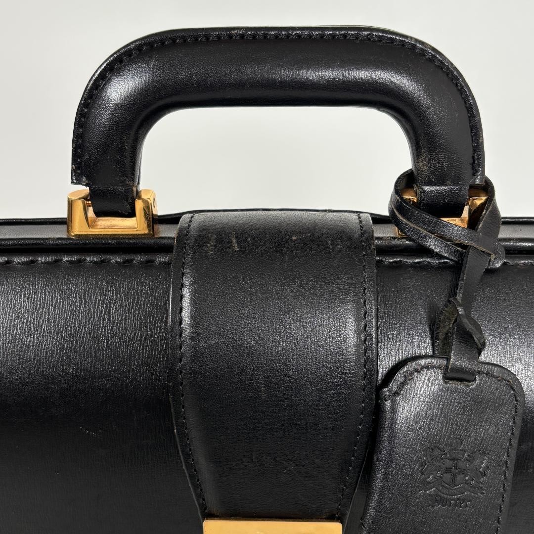 Authentic Yoshida Kaban PORTER Dulles Leather Bag Black 46.5cm x 34cm x 15cm Dam