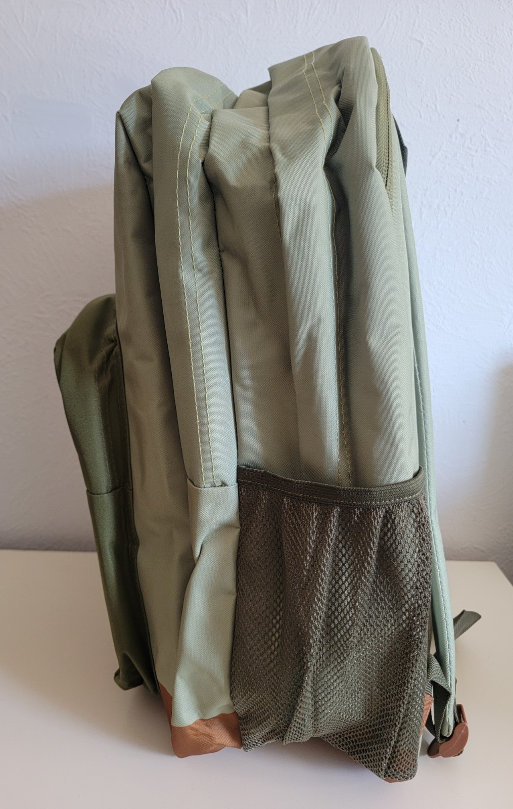 Mad Engine Smokey Bear Patch Backpack 3 Main Compartments Light Green Adult NWT