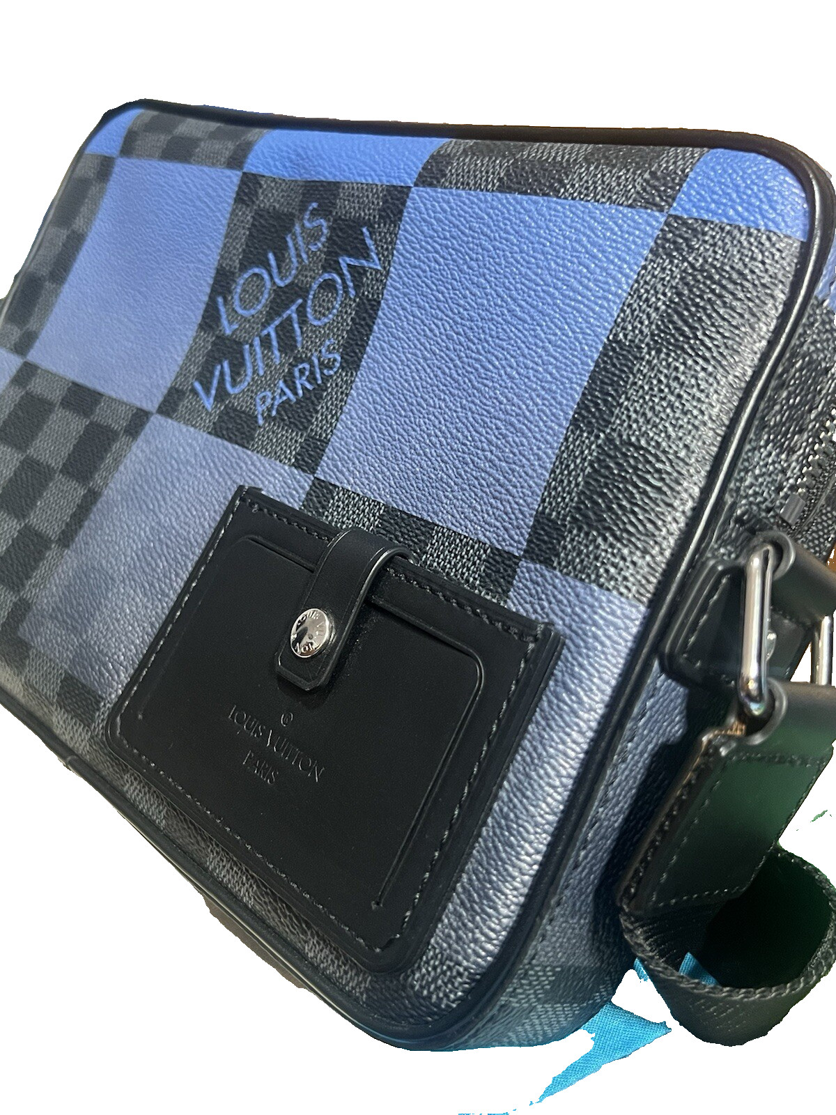Louis Vuitton Damier Graphite Alpha Messenger Blue Trim N40188 Virgil Abloh
