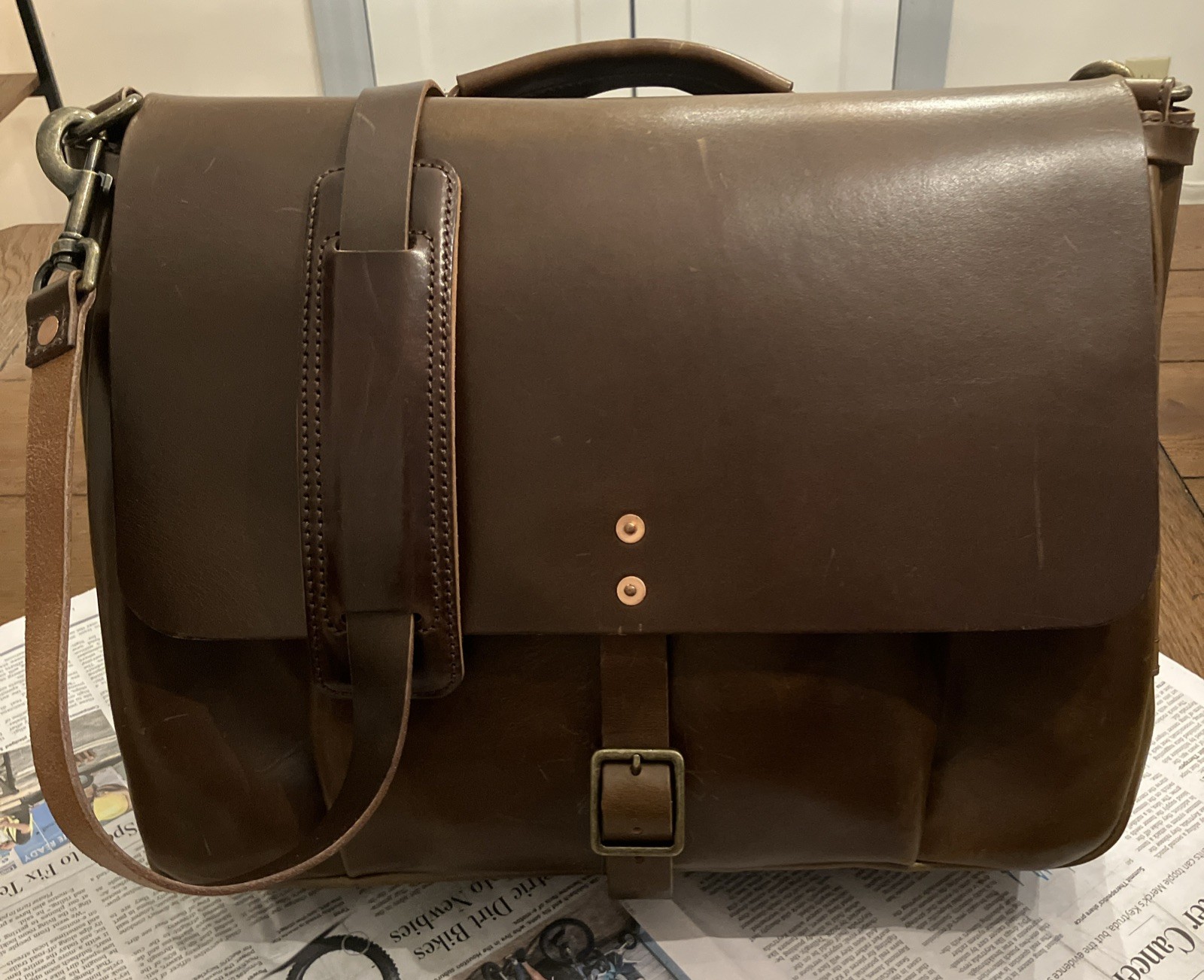Satchel & Page Italian Leather Mailbag Messenger Bag