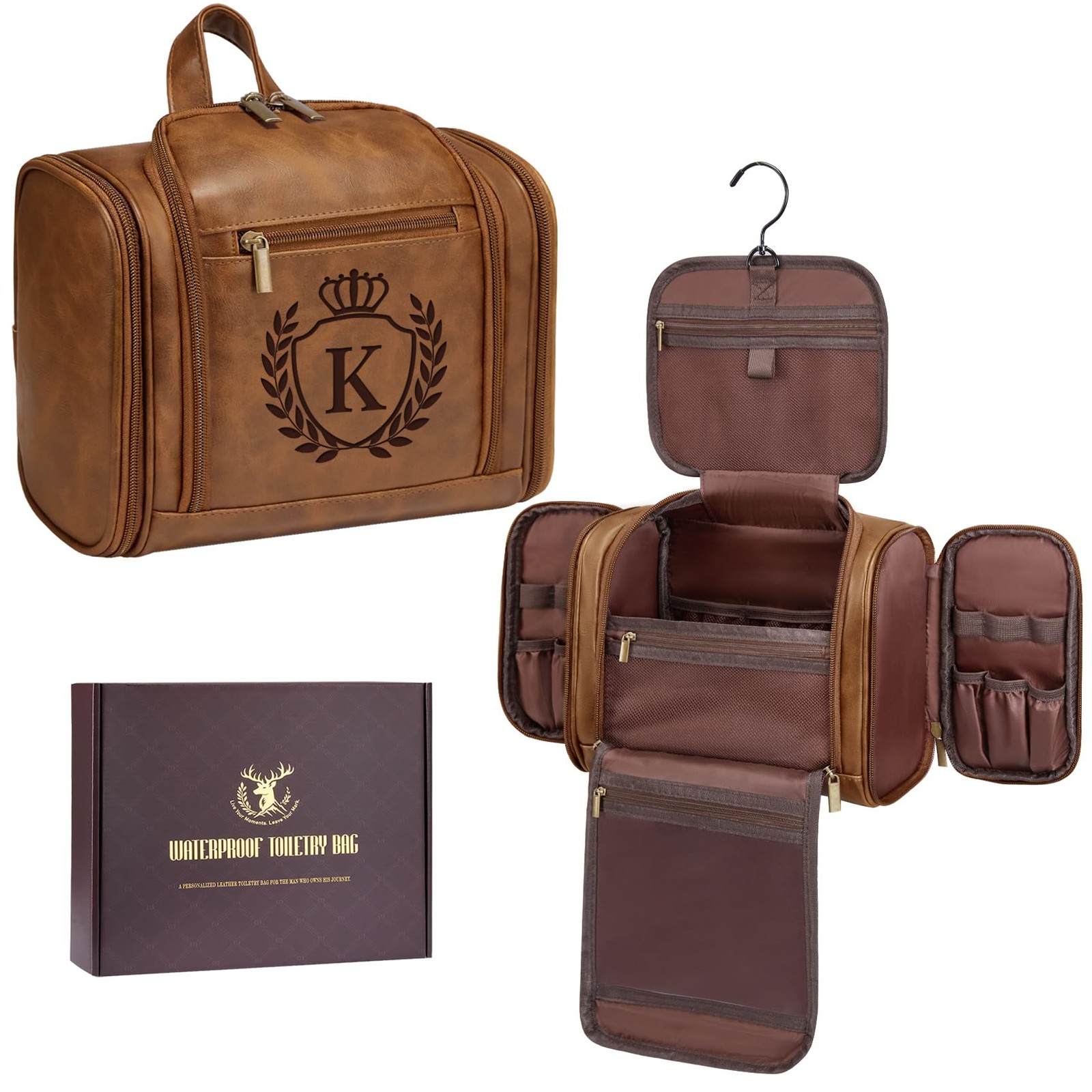 Aganmi Leather Toiletry Bag Mustard K