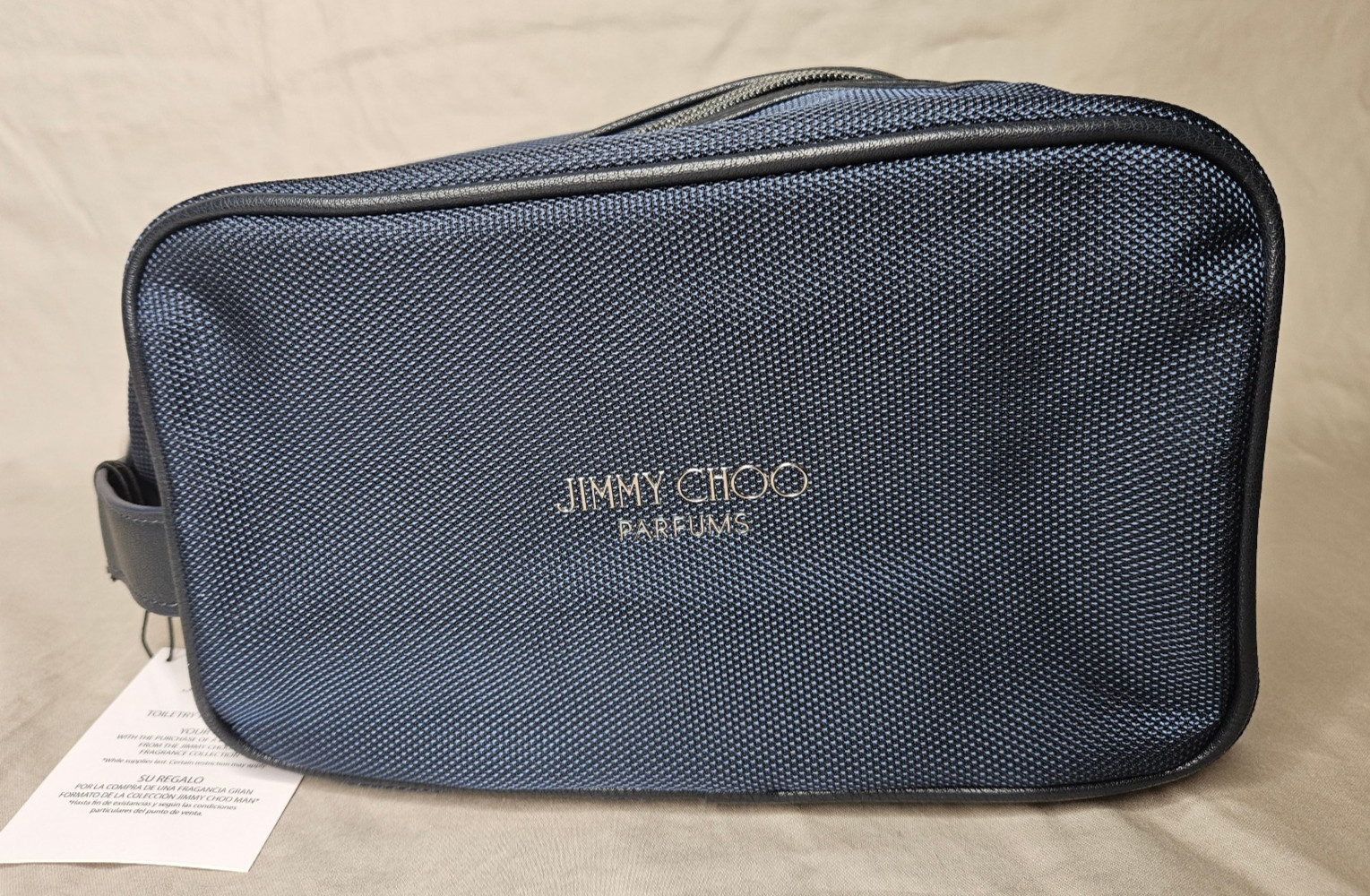 Jimmy Choo Parfums Toiletry Bag Travel Case Pouch For Men Unisex Navy Blue NEW