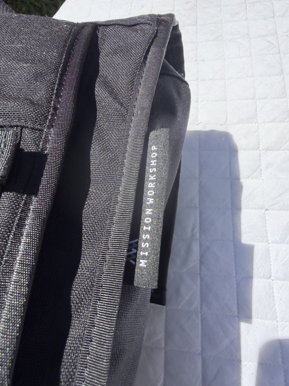 Mission Workshop Sanction Top Flap Dual Buckle Black Ballistic Backpack Rucksack
