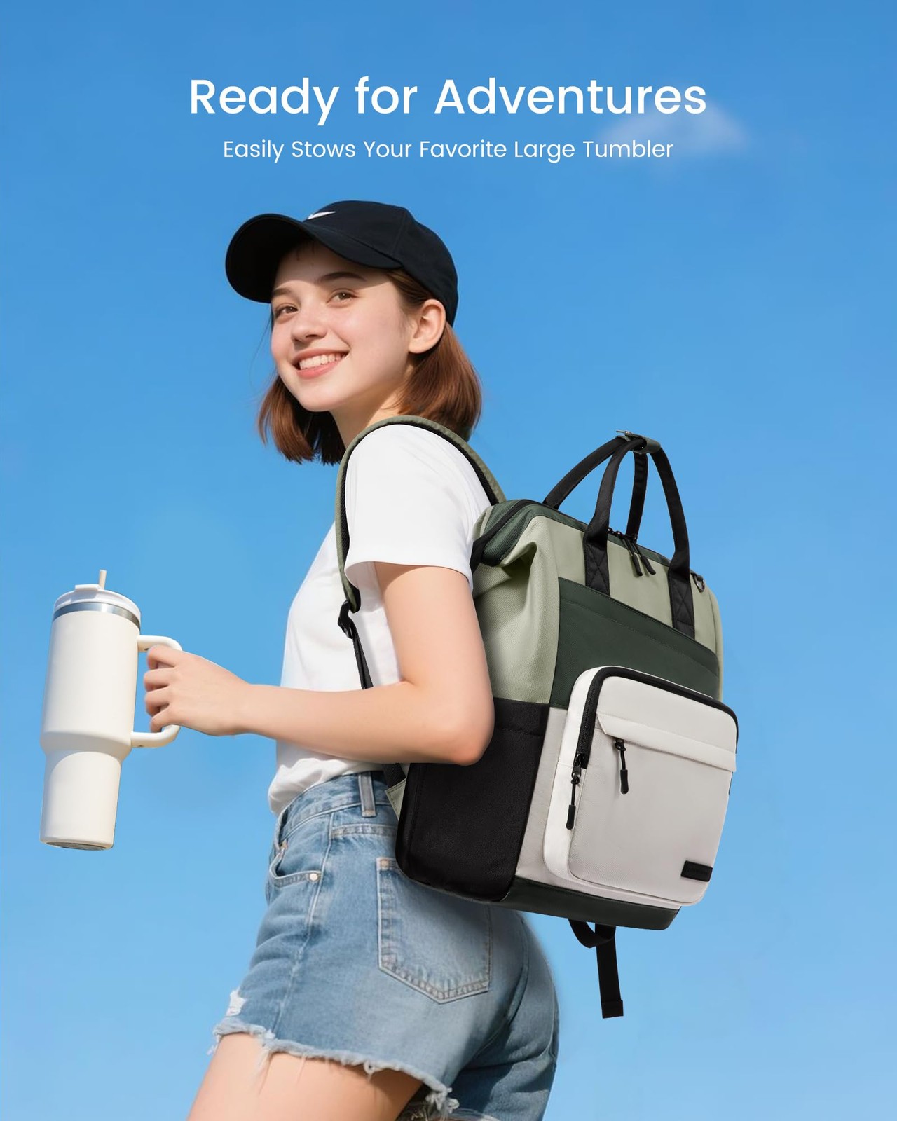 LOVEVOOK 15.6 Inch Laptop Backpack for Women, Water Resistant Travel Bag