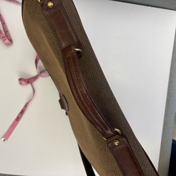 Jack George’s || Pebbled Briefcase Laptop Bag Leather Brown Tan